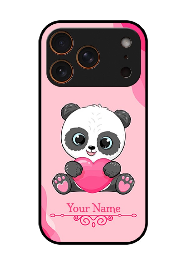 Apple iPhone 17 Pro Custom Glass Phone Case - Cute Panda Design