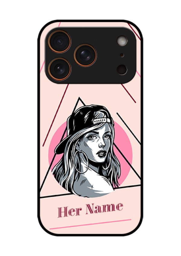 Apple iPhone 17 Pro Custom Glass Phone Case - Rockstar Girl Design