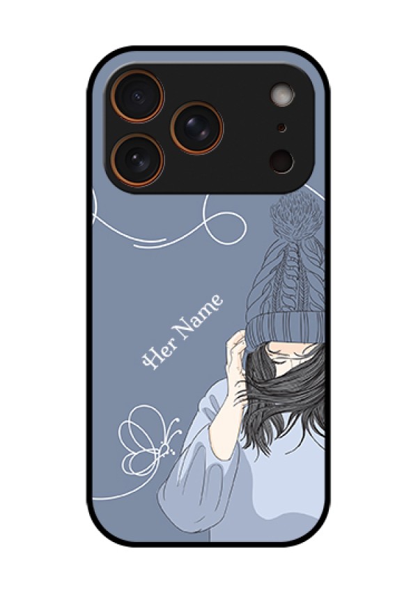 Apple iPhone 17 Pro Custom Glass Phone Case - Girl In Winter Outfit Design