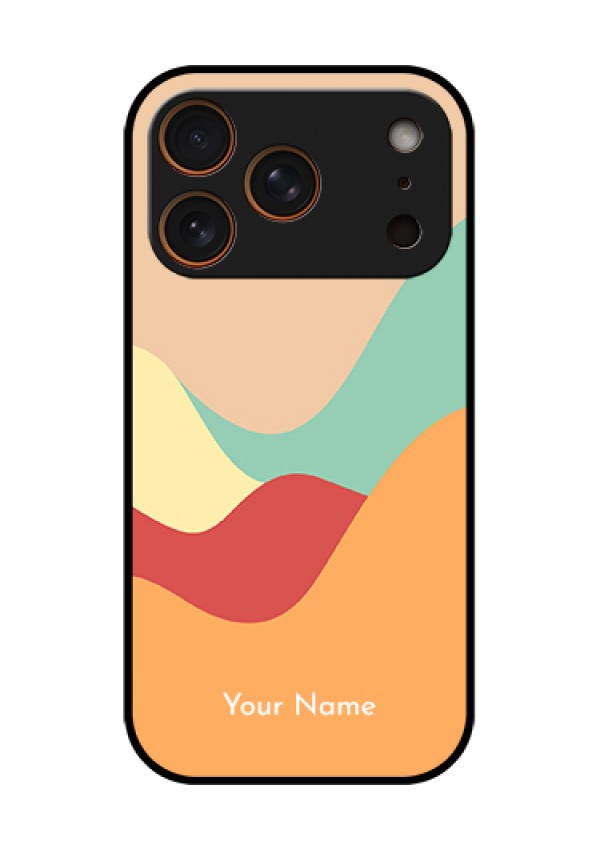 Apple iPhone 17 Pro Custom Glass Phone Case - Ocean Waves Multi - Colour Design