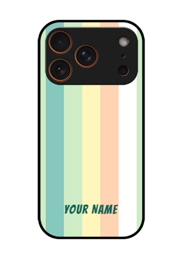 Apple iPhone 17 Pro Custom Glass Phone Case - Multi - Colour Stripes Design