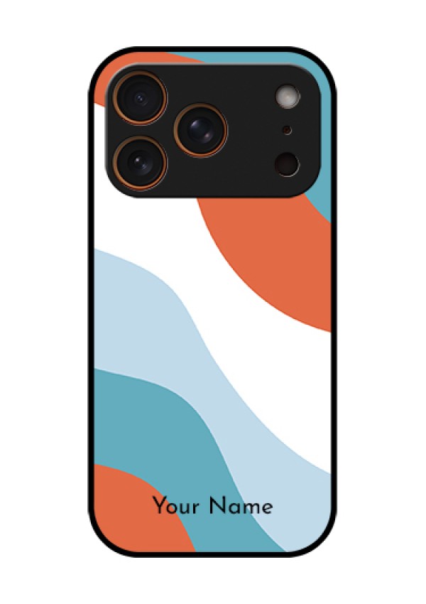Apple iPhone 17 Pro Custom Glass Phone Case - Coloured Waves Design