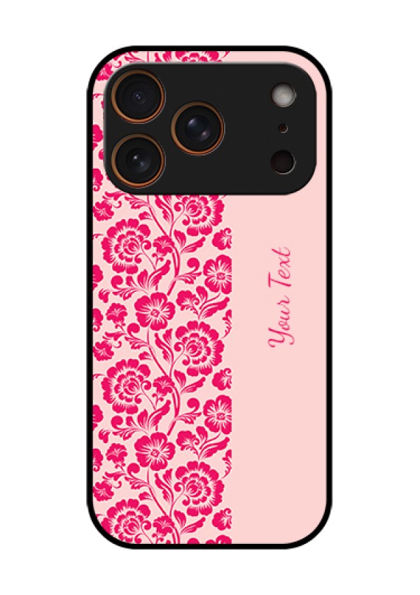 Apple iPhone 17 Pro Custom Glass Phone Case - Attractive Floral Pattern Design