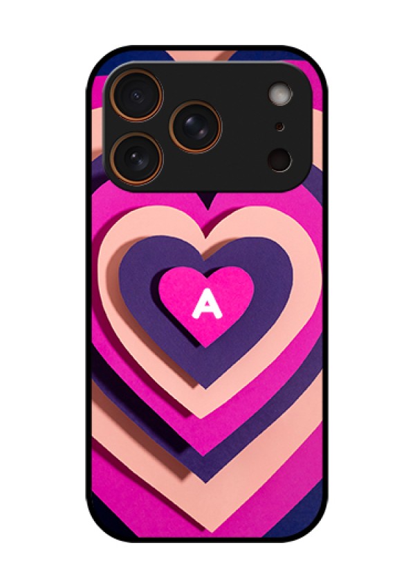 Apple iPhone 17 Pro Custom Glass Phone Case - Cute Heart Pattern Design