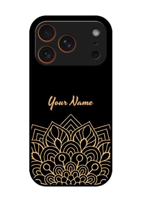 Apple iPhone 17 Pro Custom Glass Phone Case - Golden Mandala Design