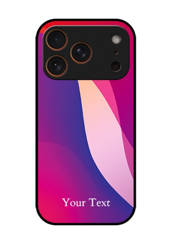 Apple iPhone 17 Pro Custom Glass Phone Case - Digital Abstract Overlap Design