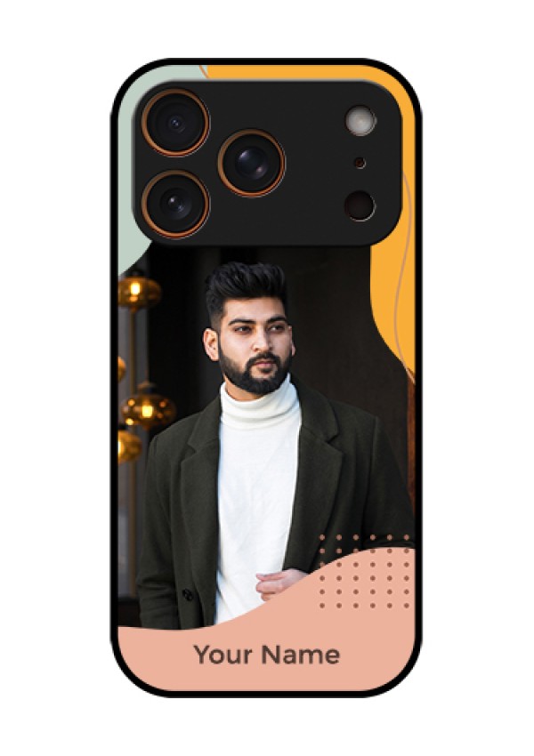 Apple iPhone 17 Pro Custom Glass Phone Case - Tri - Coloured Overlay Design