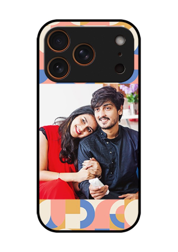 Apple iPhone 17 Pro Custom Glass Phone Case - Semi - Circle Maze Pattern Design