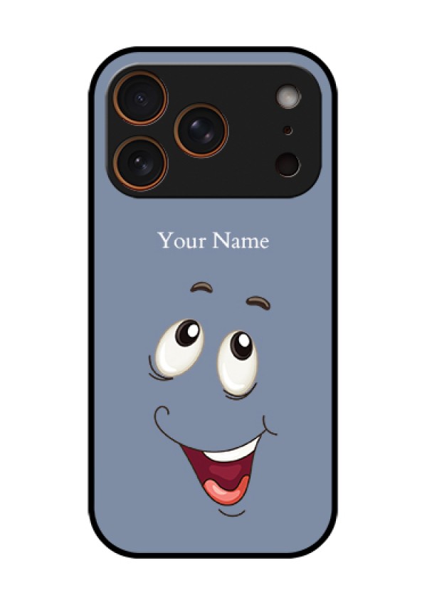 Apple iPhone 17 Pro Custom Glass Phone Case - Laughing Cartoon Face Design