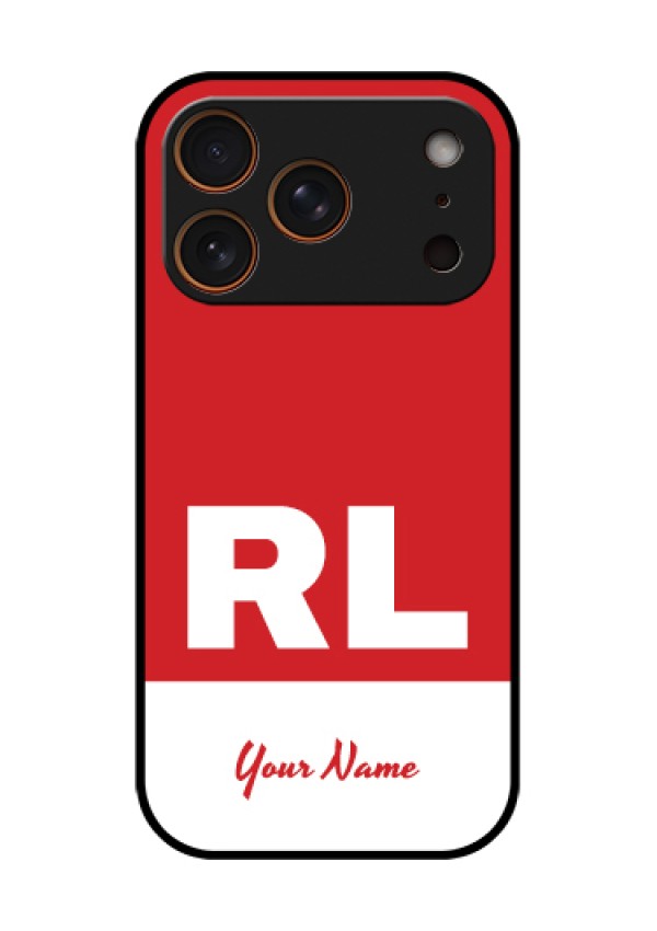 Apple iPhone 17 Pro Custom Glass Phone Case - Dual Tone Custom Text Design