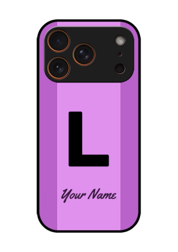 Apple iPhone 17 Pro Custom Glass Phone Case - Tricolor Custom Text Design