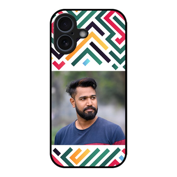 Apple iPhone 17 Custom Glass Phone Case - Colorful Maze Pattern Design Apple iPhone 17 Custom Glass Phone Case - Colorful Maze Pattern Design