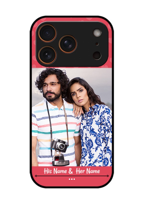 Apple iPhone 18 Pro Custom Glass Phone Case - Simple Love Design
