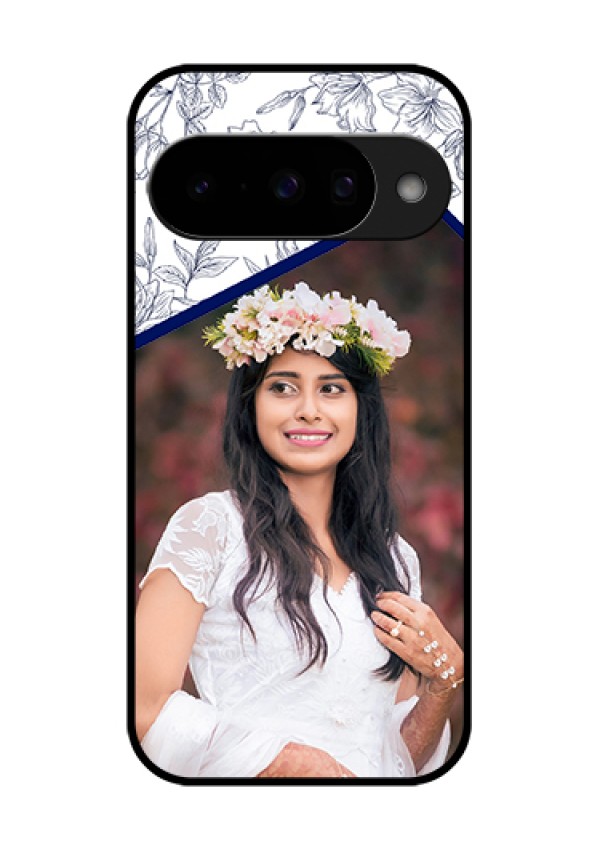 Google Pixel 10 5G Custom Glass Phone Case - Classy Floral Design