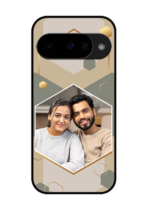 Google Pixel 10 5G Custom Glass Phone Case - Stylish Hexagon Pattern Design