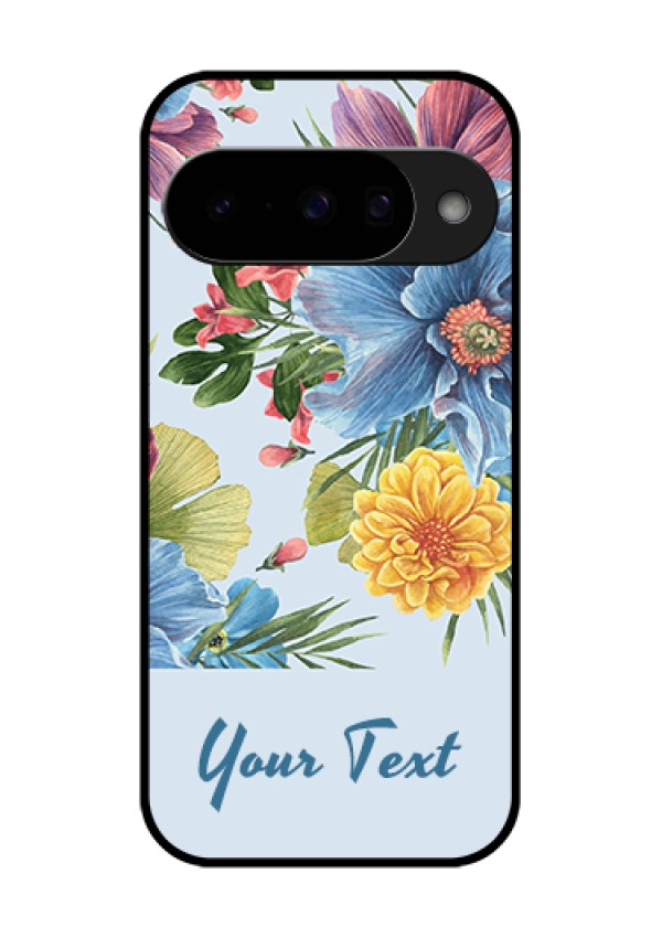 Google Pixel 10 5G Custom Glass Phone Case - Stunning Watercolored Flowers Painting Design