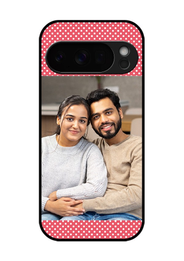 Google Pixel 10 Pro 5G Custom Glass Phone Case - White Dotted Design