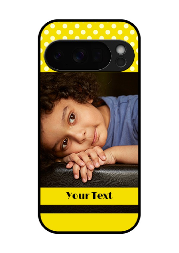 Google Pixel 10 Pro 5G Custom Glass Phone Case - Bright Yellow Case Design