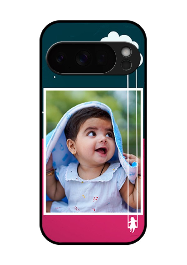 Google Pixel 10 Pro 5G Custom Glass Phone Case - Cute Girl With Cloud Design