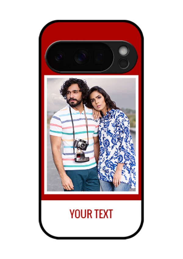 Google Pixel 10 Pro 5G Custom Glass Phone Case - Red Color Design