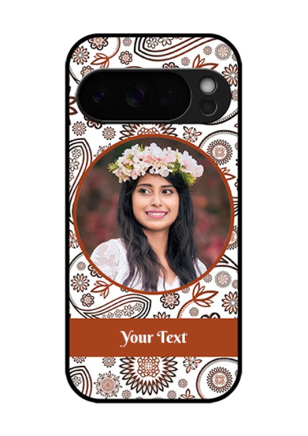 Google Pixel 10 Pro 5G Custom Glass Phone Case - Abstract Flower Design