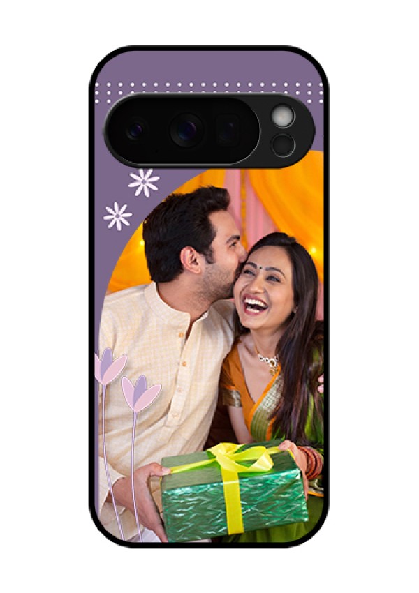 Google Pixel 10 Pro 5G Custom Glass Phone Case - Lavender Flowers Design