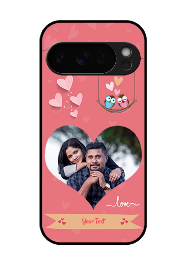 Google Pixel 10 Pro 5G Custom Glass Phone Case - Peach Color Love Design