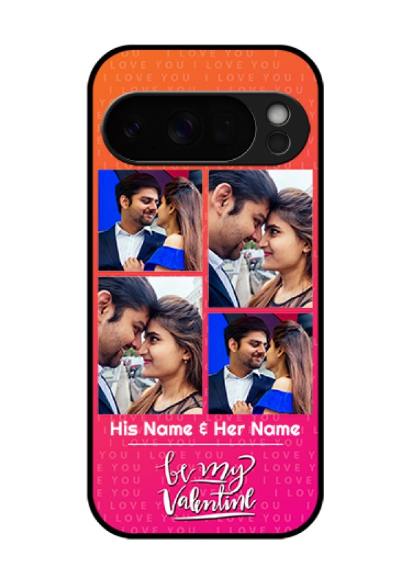 Google Pixel 10 Pro 5G Custom Glass Phone Case - I Love You Pink Design