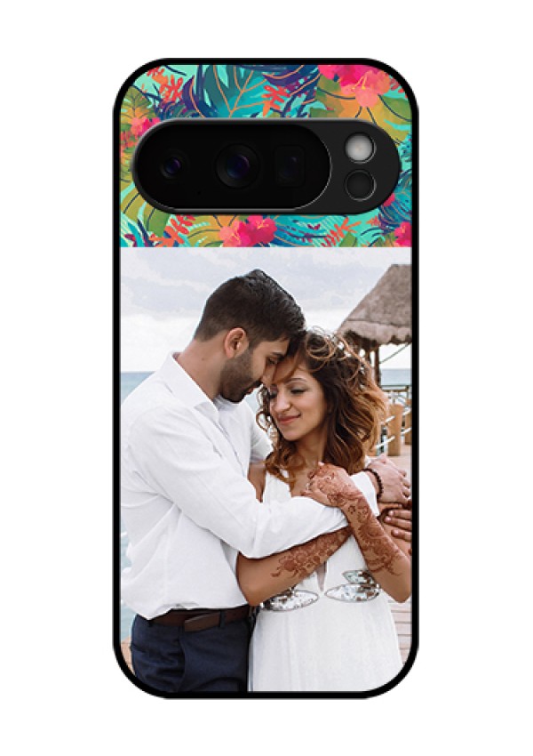Google Pixel 10 Pro 5G Custom Glass Phone Case - Watercolor Floral Design