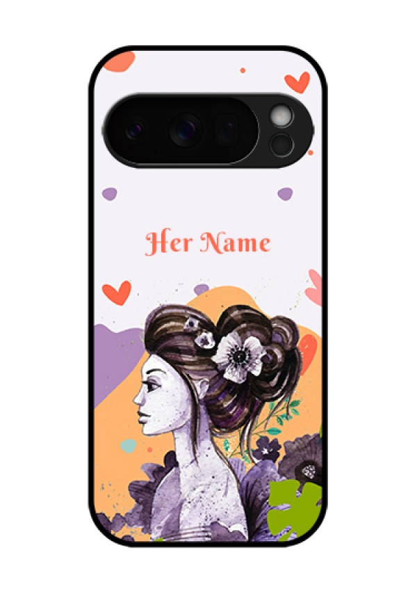 Google Pixel 10 Pro 5G Custom Glass Phone Case - Woman And Nature Design