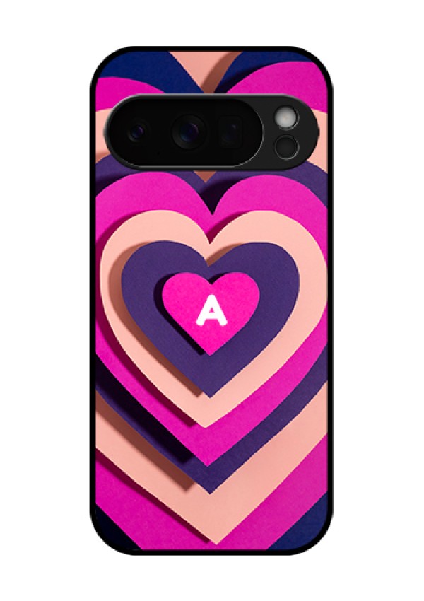 Google Pixel 10 Pro 5G Custom Glass Phone Case - Cute Heart Pattern Design