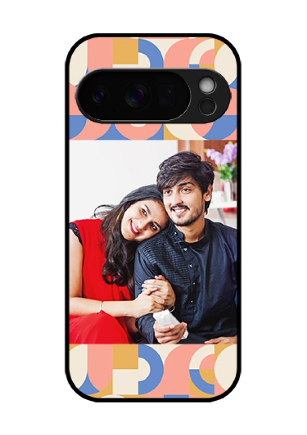 Google Pixel 10 Pro 5G Custom Glass Phone Case - Semi - Circle Maze Pattern Design