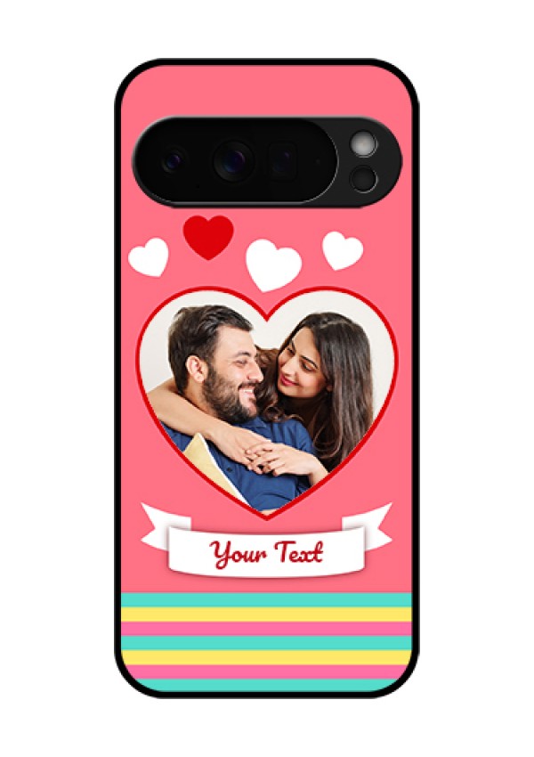 Google Pixel 10 Pro Xl 5G Custom Glass Phone Case - Love Shapes Doodle Design