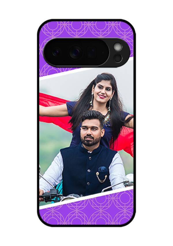 Google Pixel 10 Pro Xl 5G Custom Glass Phone Case - Violet Color Pattern Design