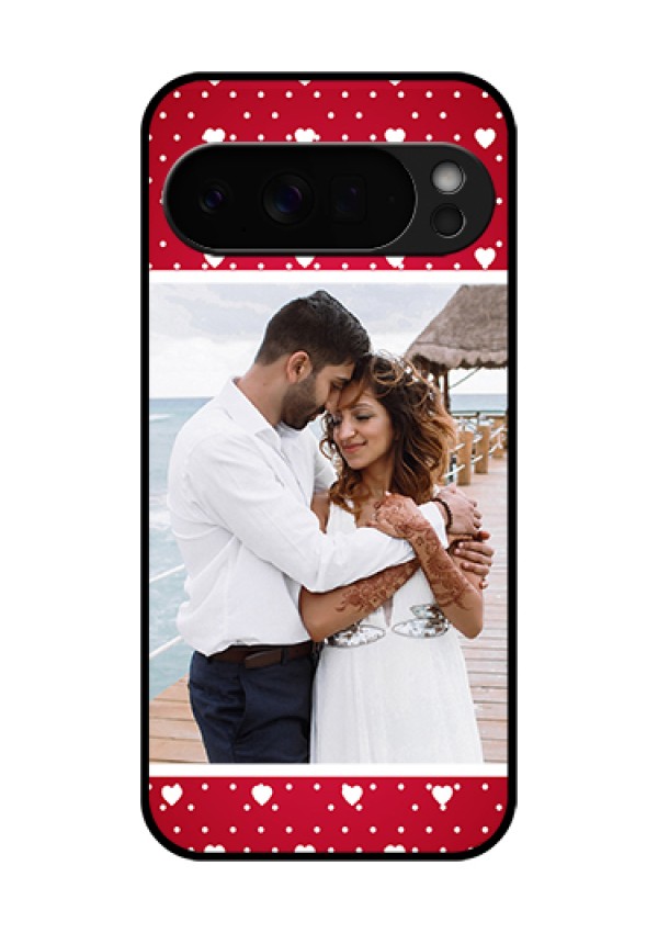 Google Pixel 10 Pro Xl 5G Custom Glass Phone Case - Hearts Mobile Case Design