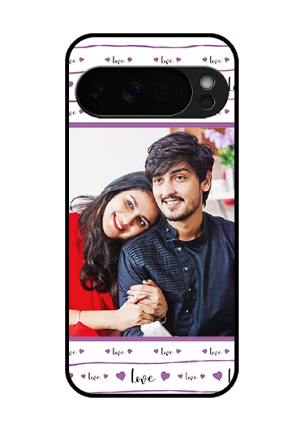 Google Pixel 10 Pro Xl 5G Custom Glass Phone Case - Couples Heart Design