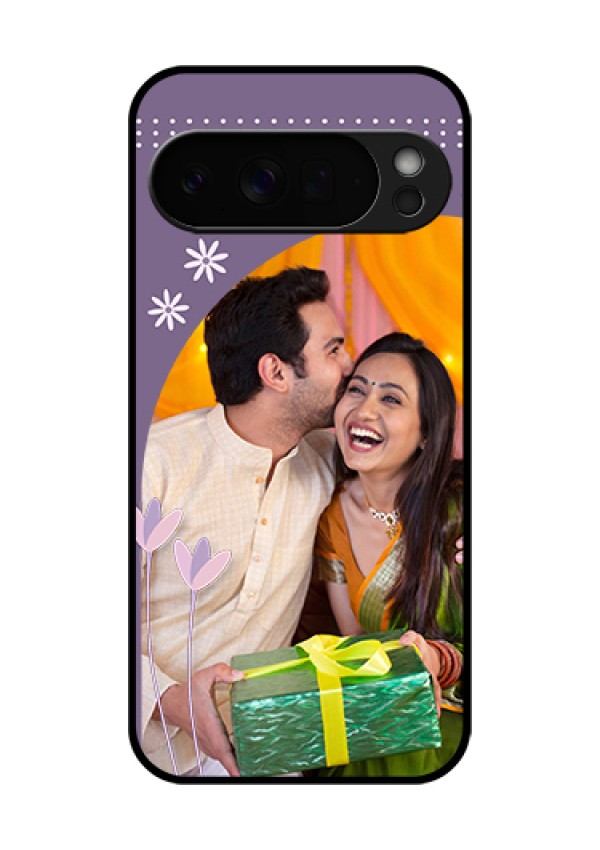 Google Pixel 10 Pro Xl 5G Custom Glass Phone Case - Lavender Flowers Design