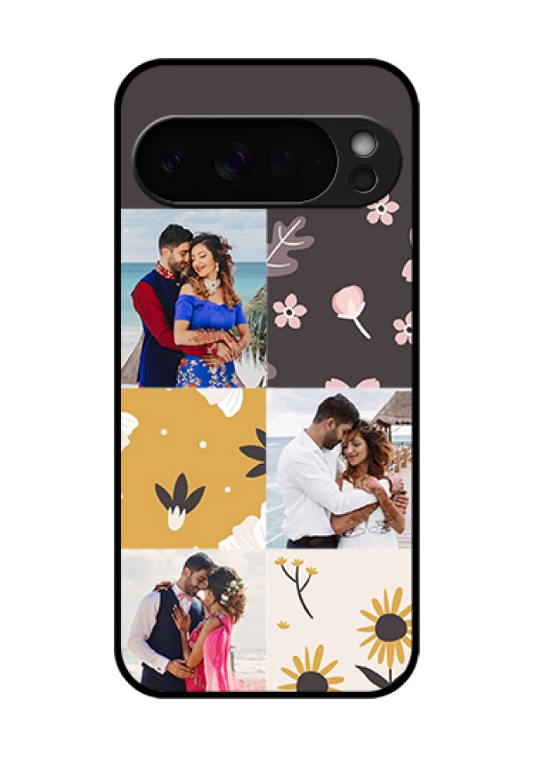 Google Pixel 10 Pro Xl 5G Custom Glass Phone Case - 3 Images With Floral Design
