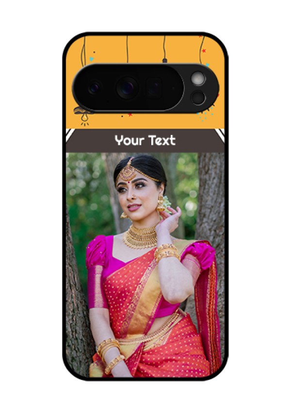 Google Pixel 10 Pro Xl 5G Custom Glass Phone Case - With Family Picture And Icons