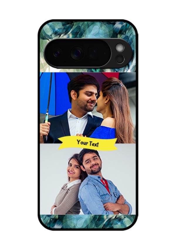Google Pixel 10 Pro Xl 5G Custom Glass Phone Case - Image With Boho Peacock Feather Design