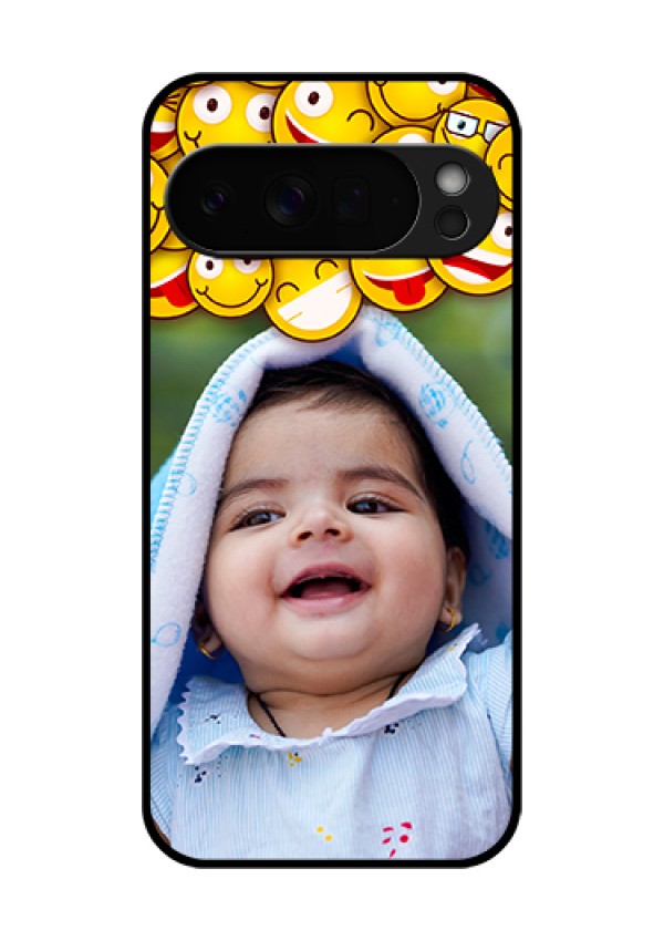 Google Pixel 10 Pro Xl 5G Custom Glass Phone Case - With Smiley Emoji Design