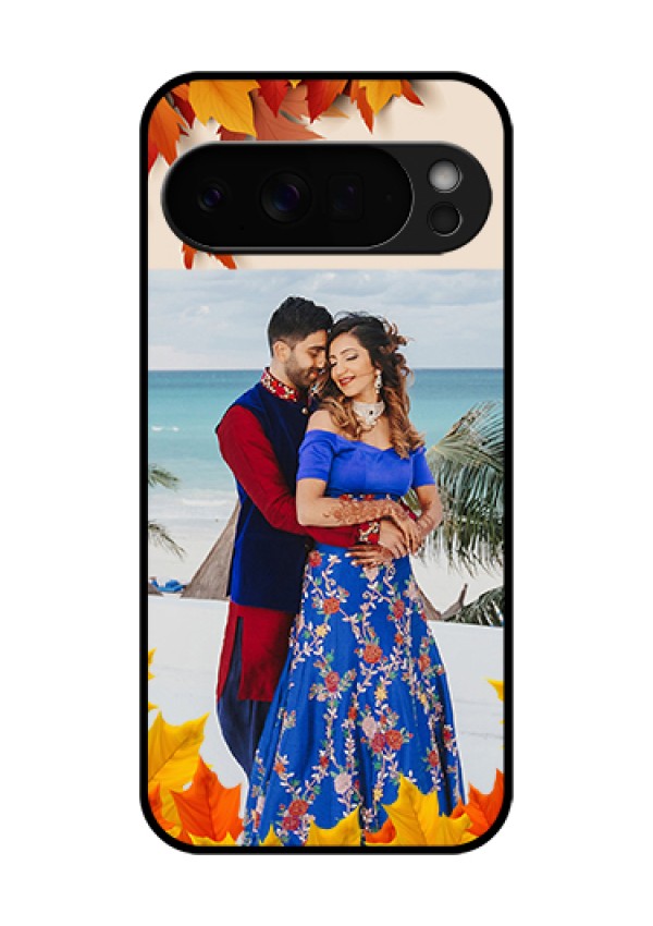 Google Pixel 10 Pro Xl 5G Custom Glass Phone Case - Autumn Maple Leaves Design