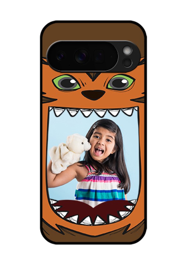 Google Pixel 10 Pro Xl 5G Custom Glass Phone Case - Owl Monster Back Case Design