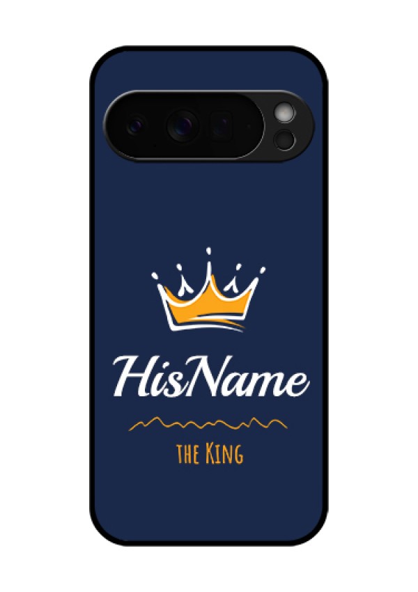 Google Pixel 10 Pro Xl 5G Custom Glass Phone Case - King With Name Design