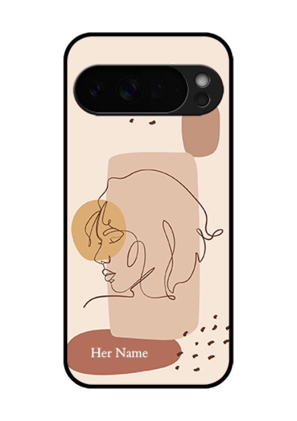 Google Pixel 10 Pro Xl 5G Custom Glass Phone Case - Calm Woman Line Art Design