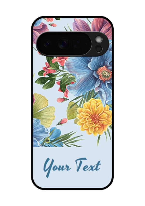 Google Pixel 10 Pro Xl 5G Custom Glass Phone Case - Stunning Watercolored Flowers Painting Design