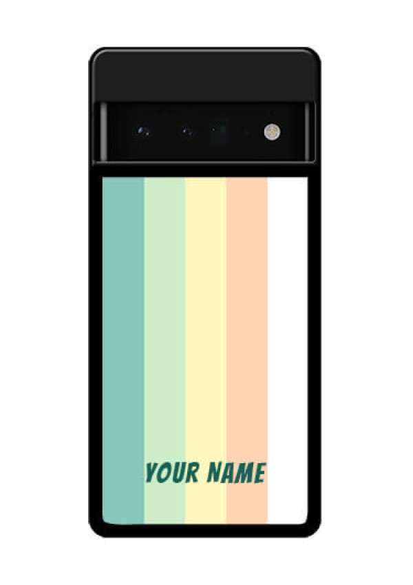 Google Pixel 6 Pro 5G Custom Glass Phone Case - Multi - Colour Stripes Design