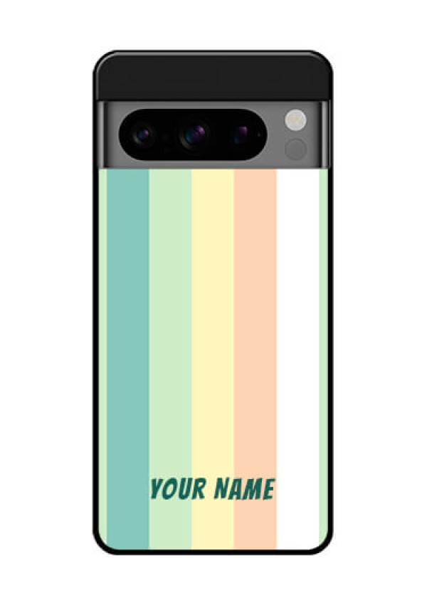 Google Pixel 8 Pro 5G Custom Glass Phone Case - Multi - Colour Stripes Design
