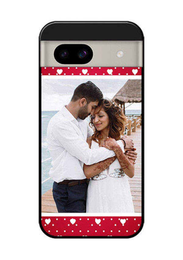 Google Pixel 8A 5G Custom Glass Phone Case - Hearts Mobile Case Design