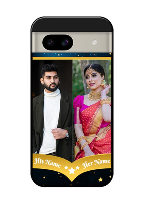 Google Pixel 8A 5G Custom Glass Phone Case - Galaxy Stars Backdrop Design
